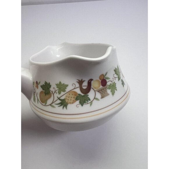 Homecoming by Noritake China Gravy Boat Birds Fruit Border Autumn Double Pour - Picture 5 of 7